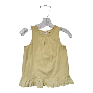 Girl's ~Gap Kids~ Yellow Peplum Back Ruffle Tank Size Large Gently Used - Picture 1 of 9