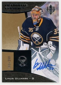 2015-16 Ultimate Collection #74 Linus Ullmark Rookie RC Auto #d 203/299 - Picture 1 of 2