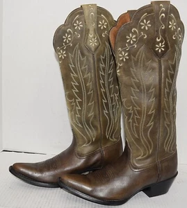 Ariat Damen-Westernstiefel Leder mit Blumenstickerei Größe 7 - Bild 1 von 7