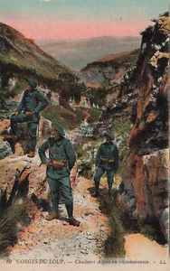 PRIMERA GUERRA MUNDIAL CHASSEURS ALPIN AT GORGES DU LOUP FRANCIA POSTAL MILITAR 1919 90622 R - Imagen 1 de 2