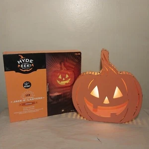 Jack o Lantern Pumpkin 12" LED Flickering Halloween Indoor Decoration Hyde & Eek - Picture 1 of 24