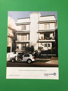 2000 VOLKSWAGEN GOLF VINTAGE ORIGINAL PRINT AD ADVERTISEMENT - Picture 1 of 1
