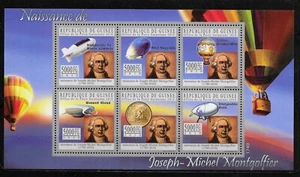 GUINEA- NH MINISHEET of 2010 - HISTORY OF AVIATION - MONTGOLFIER - Picture 1 of 1