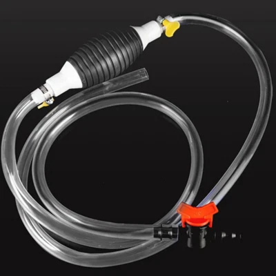 Portable Manual Car Siphon Pump Fuel Gas Transfer Oil Liquid Hand Air Pumps Kit - Image 1 of 4
