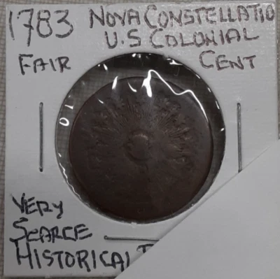 1783 US Post-Colonial Nova Constellatio Copper   Fair/AG Condition - Image 1 of 3