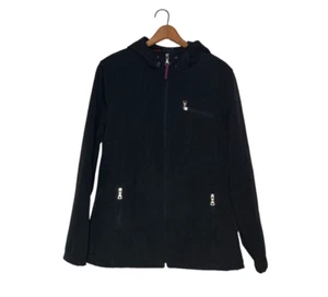 Tommy Hilfiger Softshelljacke L schwarz Fleece gefüttert wasserabweisend Kapuze - Bild 1 von 4