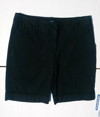 Worthington Womens Size 6 Stretch black shorts See Real Life measurements below - Image 1 of 4