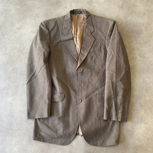 Burberrys Blazer Uomo 42 Vintage Righe Monopetto Designer Cappotto Grigio