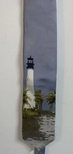 Ralph Marlin RM Style Lighthouse Novelty Necktie 100% Silk 2004 - Picture 1 of 4