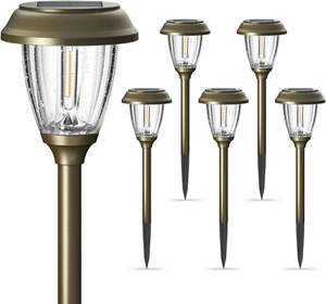 Solar Garten Wasserdicht Leuchten Außen LED Weg Hof 10/25 Lm mit Beleuchtung - Bild 1 von 12