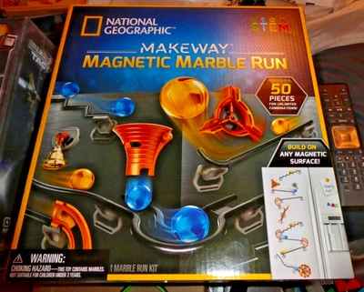 National Geographic MAGNETIC MARBLE RUN 50-Piece STEM Building Set for Kids - Image 1 of 2