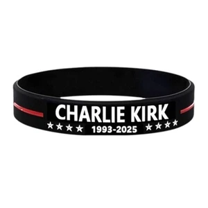 Bracciale Charlie Kirk 1993-2025Vero Patriot Assassination Shooting Hero Liberty^ - Foto 1 di 18