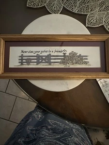 Framed & Matted Print - Signed - Never Close Your Gates To A Friend - Picture 1 of 5