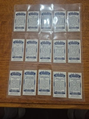 Juego completo de tarjetas de boxeo de tabaco Foto 1 de 4