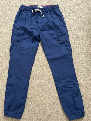 MINI CALÇA JOGGER BODEN masculina azul jersey forrado tamanho 12 nova sem etiquetas - Imagem 1 de 2