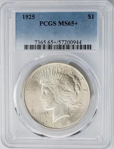 1925 Peace Silber Dollar MS65+ PCGS 950517-18 - Bild 1 von 3