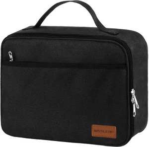 Bolsa de almuerzo aislada negra, bolsa refrigeradora congelable a prueba de fugas para trabajo y escuela NUEVA - Imagen 1 de 6