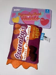 Rindenkiste kleine quietschende Fart Herzen Plüschtier Hundespielzeug Riss + Enthüllung Knirschen Valentinstag - Bild 1 von 2