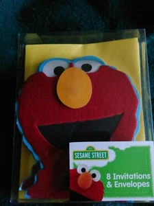 Sesame Street Elmos Birthday Party Invitations 8 Count Save the Date Set NEW - Picture 1 of 3