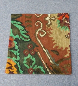 Vintage Old Turkish Anatolian Kilim Pillow Cushion Hand Woven Wool 20"x 20" - 86 - Picture 1 of 3
