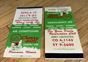 2 - Fundas de colección para libro de cerillas CHERRY HILL COUNTRY CLUB, Flossmoor Illinois - Imagen 1 de 4