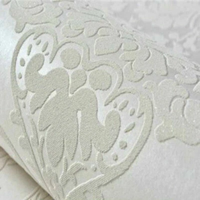 Waterproof 3D Embossed Wallpaper Stickers Roll Damascus PVC Self-Adhesive Modern - Image 1 of 4