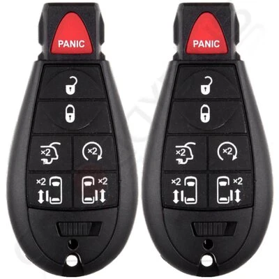 2 llaves de coche remotas para Chrysler Town & Country 2011 2012 2013 2014 2015 2016 Foto 1 de 4