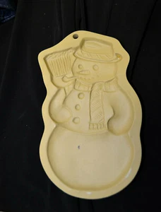 Pensionierte braune Tasche Kekskunst Form/Presse Schneemann 1989 Hill Design Keramikform - Bild 1 von 2