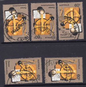 1972 60c Pioneer Morse Key Switch Telegraph Australia SA TOWN CDS x 5     LOT D - Picture 1 of 1