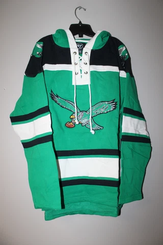 New NFL Philadelphia Eagles old time style mid weight cotton hoodie men's M Cover