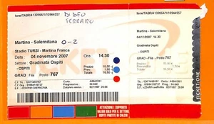 C2108- Vecchio BIGLIETTO PARTITA CALCIO - 2007 MARTINA VS SALERNITANA  - Imagen 1 de 1