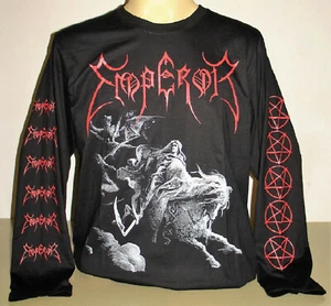 Camiseta Emperor Rider Pentagrama Mangas Largas Talla S M L XL 2XL 3XL Banda de Metal Negro - Imagen 1 de 2