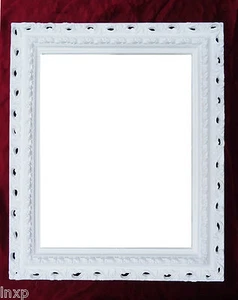 Miroir Mural 43x36 Baroque Rectangulaire Blanc Repro Cadre Photo Arabesco 4 - Picture 1 of 8