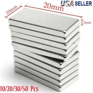50X Large Neodymium N52 Block Magnet Super Strong Rare Earth Rectangle 20x10x2mm - Picture 1 of 9