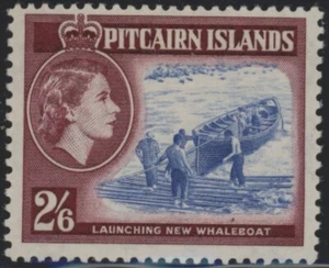 Pitcairn Islands QEII 2s 6d ultramarine & lake stamp SG 28 Mint - Picture 1 of 1