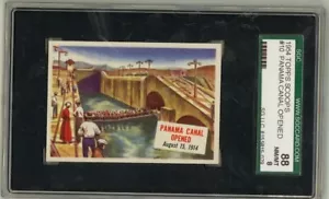 1954 Topps Scoop #10 Panama Canal Opened 1914 SGC NM/MT 8 Scoops - Picture 1 of 2