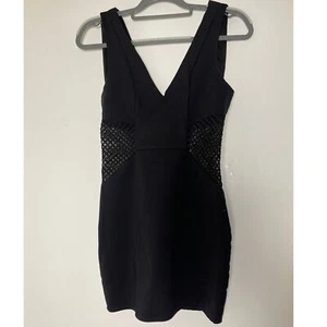 Tobi Women's Romantic Goth Night Out Alluring Sheer Mini Dress Black S - Picture 1 of 9