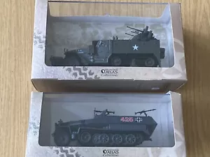 Atlas ~ 2 x military models * M16 Multiple gun carriage +Hanomag SDKFZ 251/1 - Picture 1 of 17