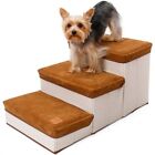 Foldable Dog Stairs 3-Step Pet Storage Stepper Pet Steps for linen High Bed