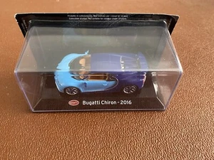 Altaya 1/43 - Bugatti Chiron - 2016 French Blue Supercar Diecast Scale Model Car - Picture 1 of 2