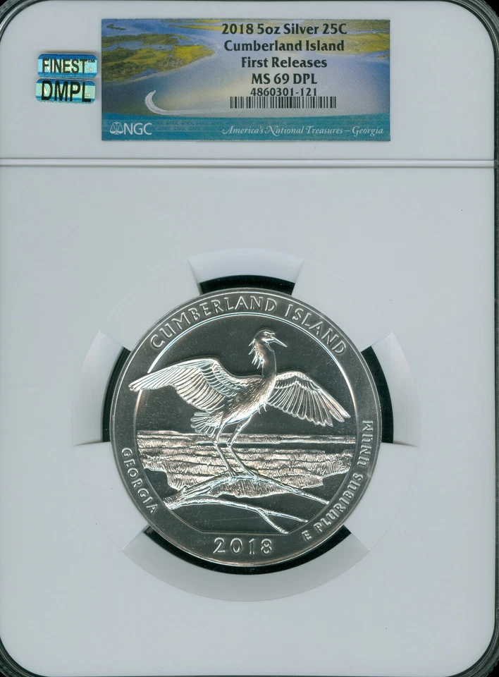 2016 CUMBERLAND QUARTER 5 OZ NGC MS69DPL MAC FINEST 2ND RAREST IN SET POP-6 * - Image 1 of 2