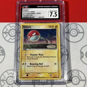 CGC 7.5 Voltorb EX Legend Maker Stamp 2006 Reverse Holo Pokemon Card 68/92 1053 - Picture 1 of 4