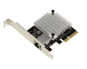 Carte PCIe 10 Gigabit ethernet 1 port RJ45 10G chipset Aquantia AQC107S-T1. - Photo 1/4