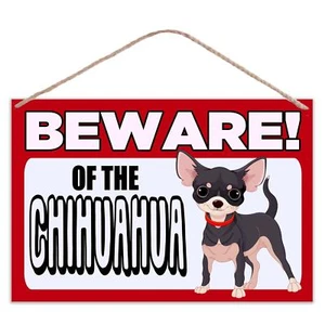 Cuidado con el Chihuahua - Letrero grande de placa metálica 30x20 cm perro - Imagen 1 de 1