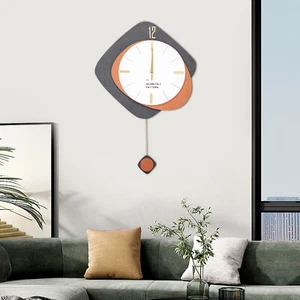 Modern Wall Clock Non-Ticking Silent Living Room Bedroom Wall Mounted Clock - Picture 1 of 17