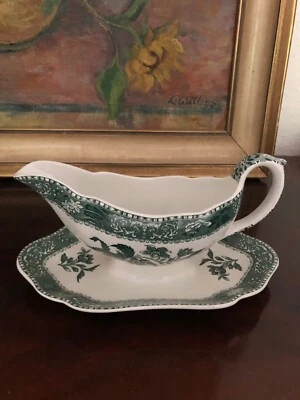 spode Green Camilla  1 SAUCIERE mit Unterteller - Bild 1 von 3