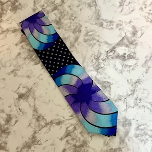 VTG Rush Limbaugh No Boundaries Collab 96 Silk Neck Tie Blue Purple Republican - Picture 1 of 5