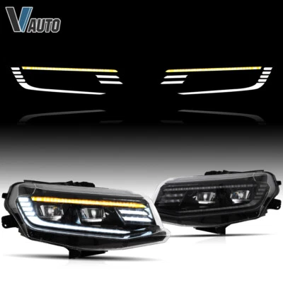 Faros proyectores LED completos VLAND para Chevrolet Camaro LS LT SS 2016-2018 2 PIEZAS Foto 1 de 4