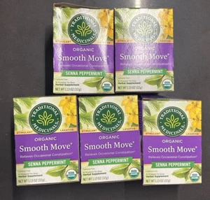 Traditional Medicinals tea smooth move w/ senna peppermint 16 ea bb 8/25 - Picture 1 of 1