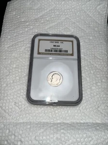 1967 SMS Roosevelt Dime MS66 NGC Certified - Picture 1 of 4